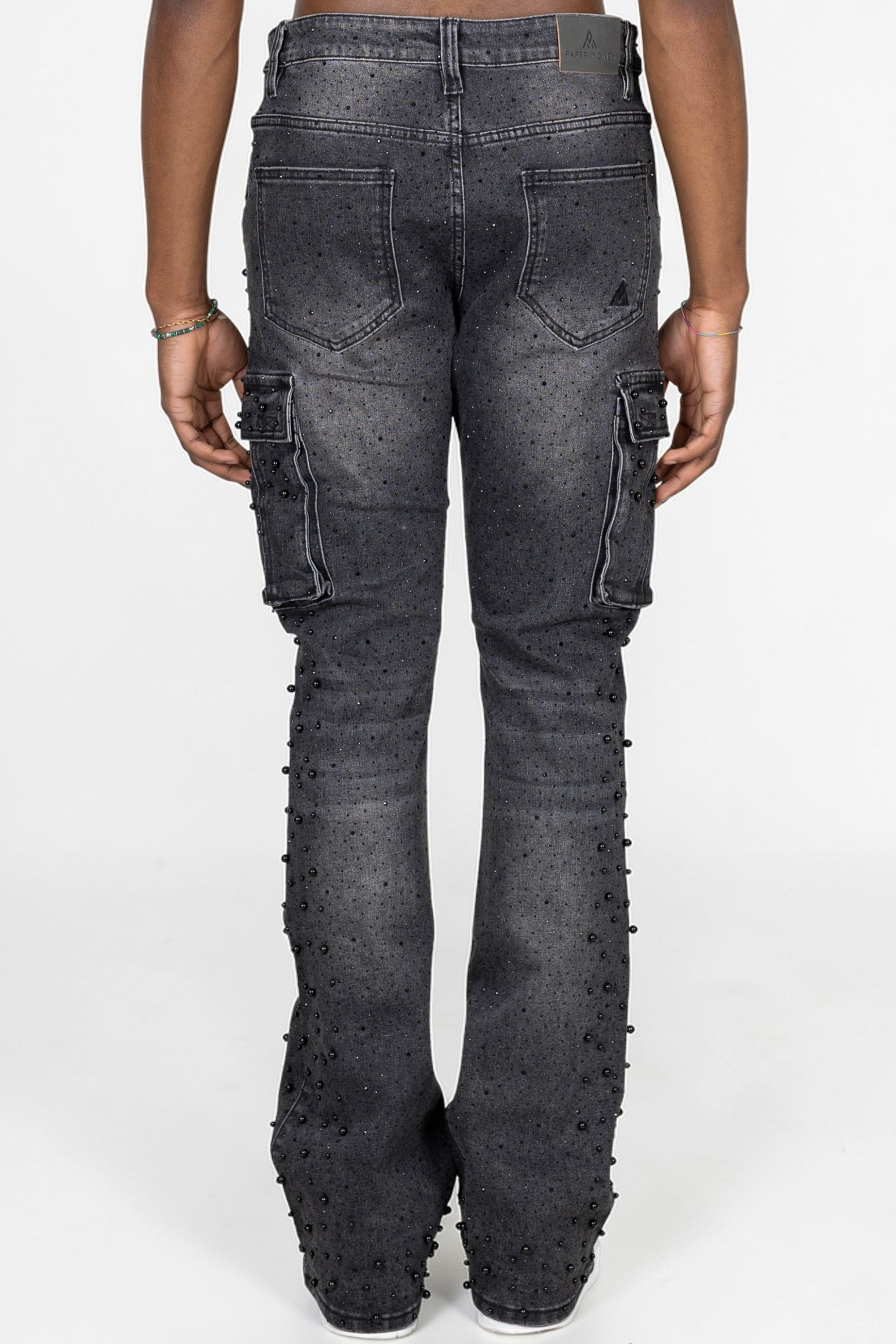 PAPER MONEY - JEANS PEARL CRYSTAL NERO