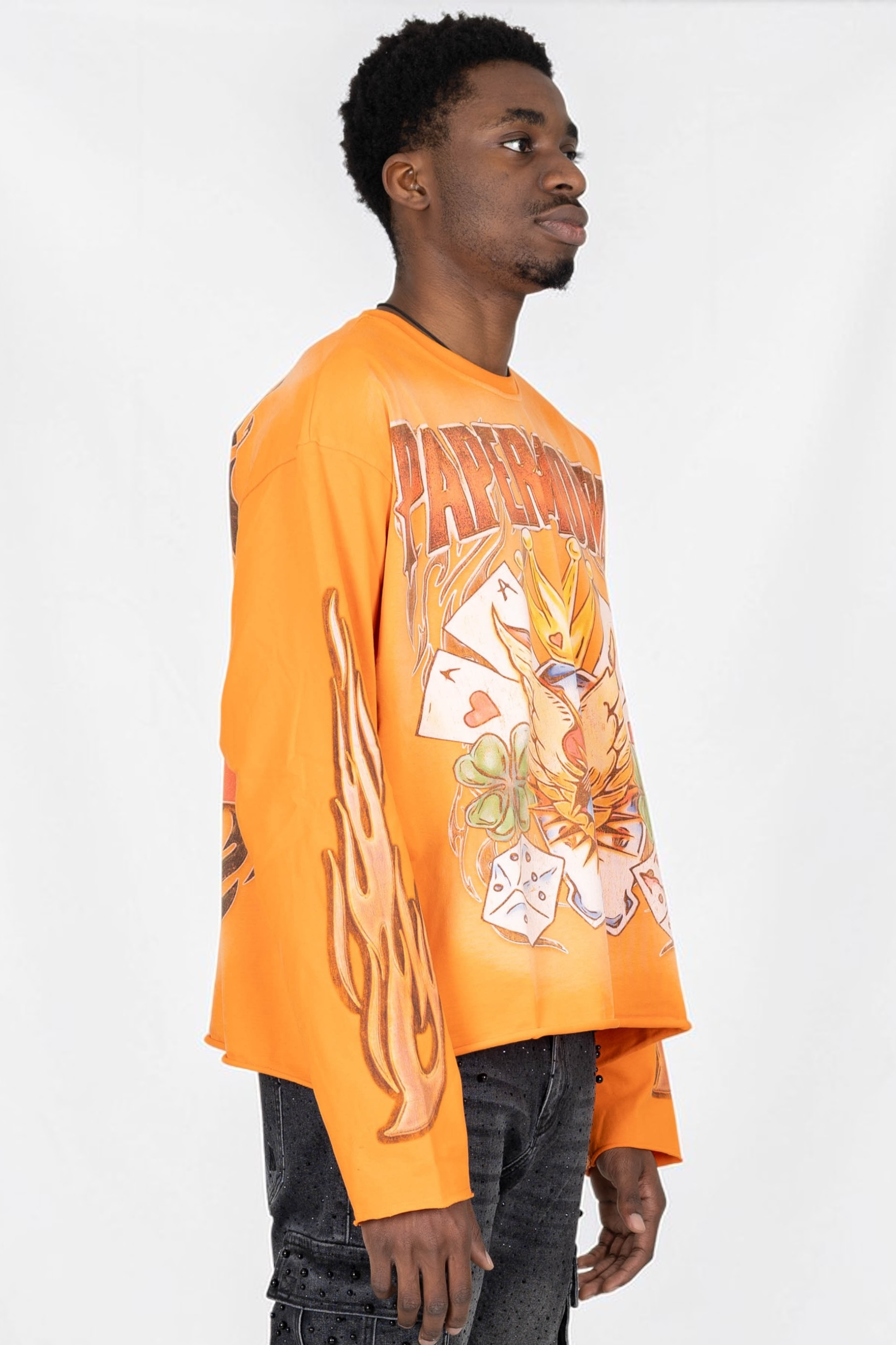 PAPER MONEY - LONGSLEEVE FOUR OF A KIND  ARANCIONE