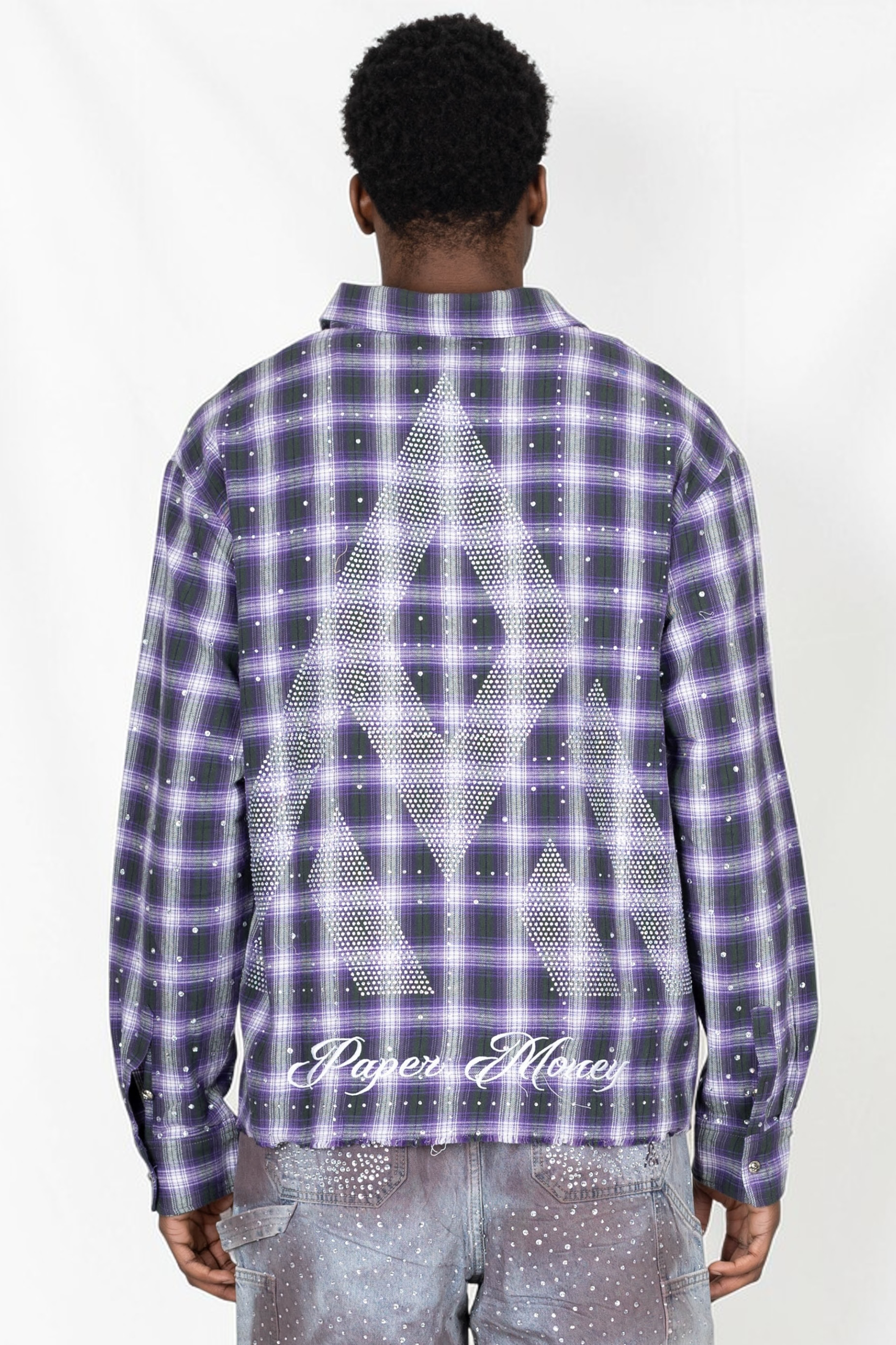PAPER MONEY - RHINESTONE FLANNEL VIOLA