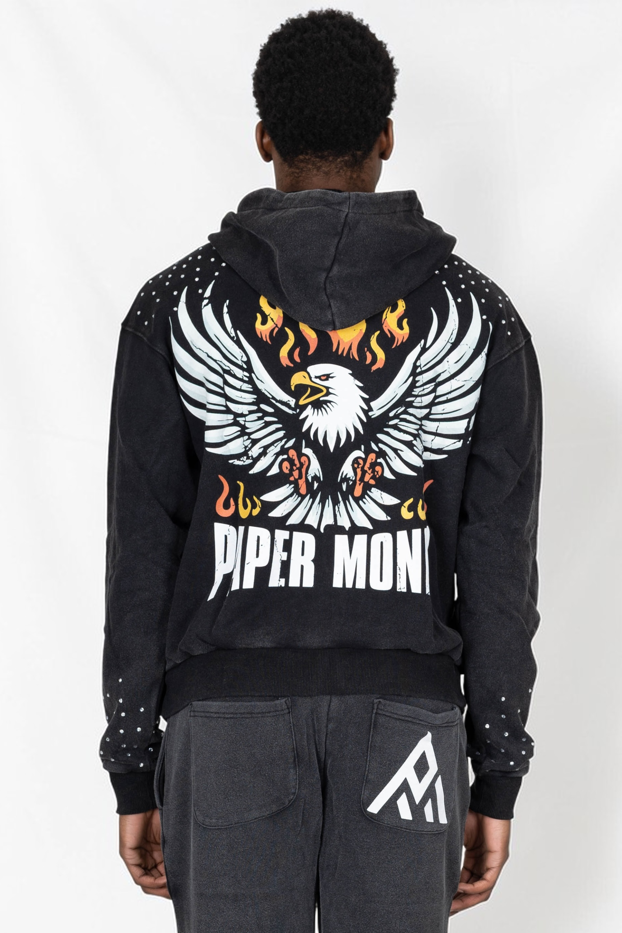 PAPER MONEY - HOODIE MOTO  NERO