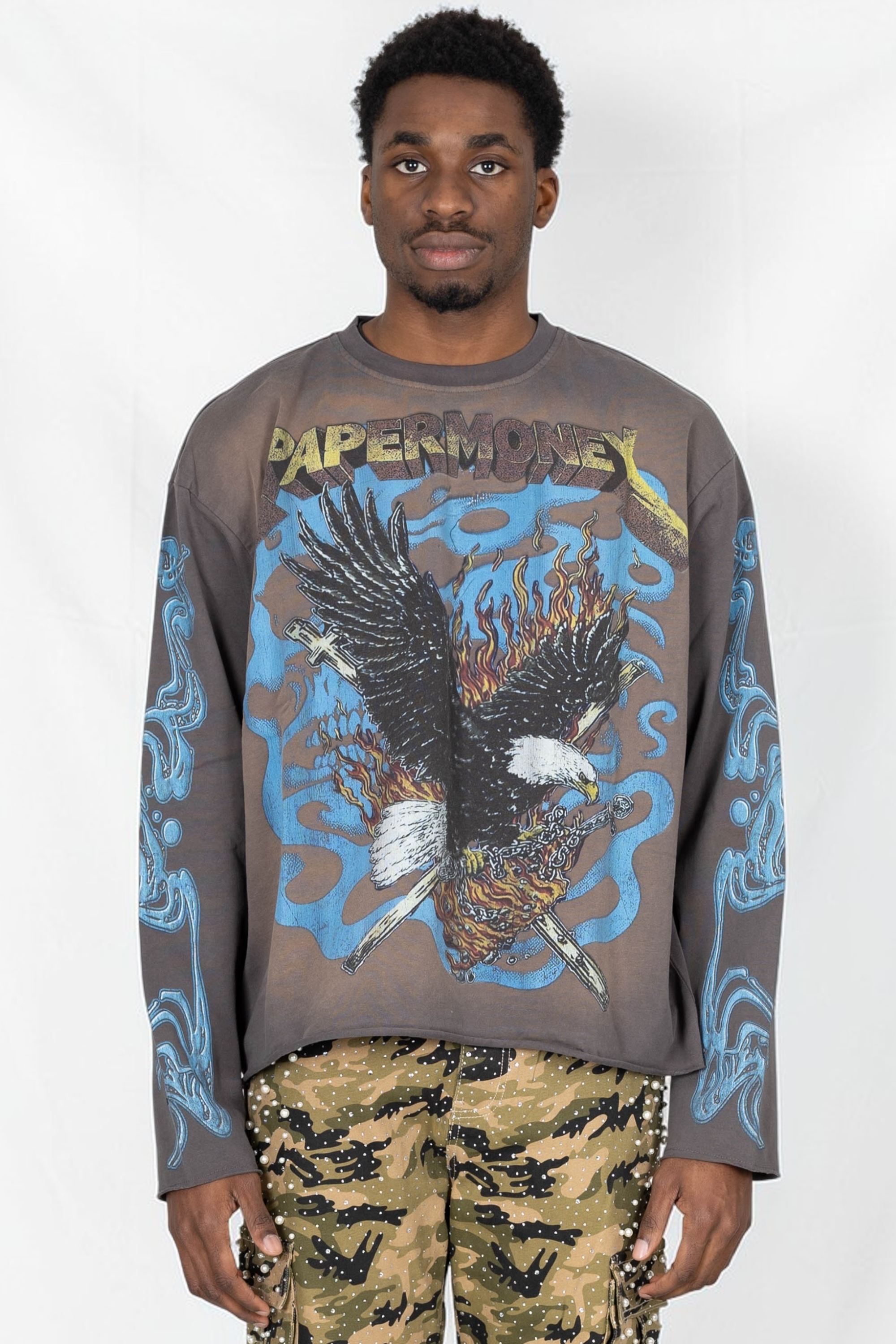 PAPER MONEY - LONGSLEEVE FREEDOM  GRIGIO