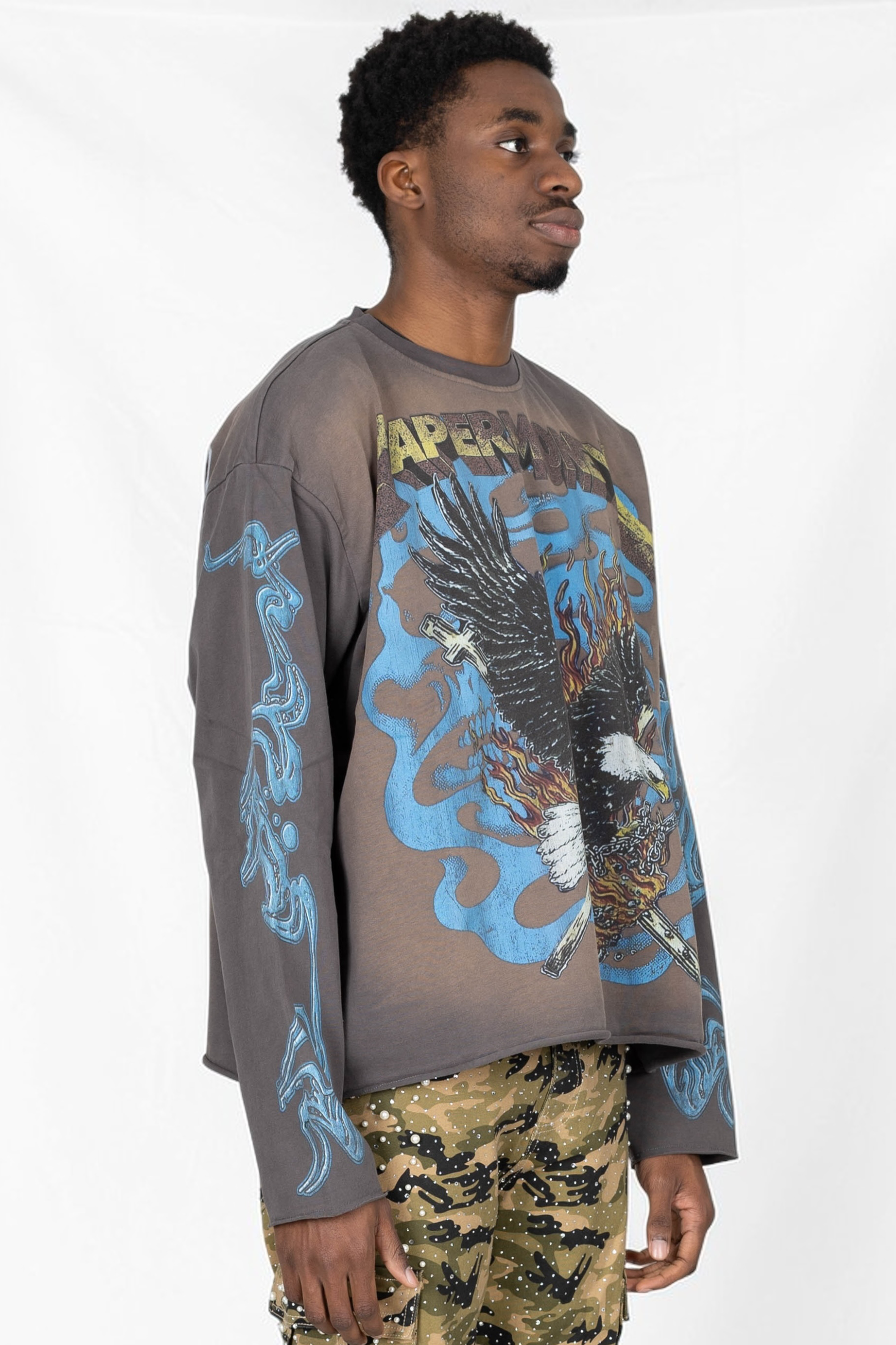 PAPER MONEY - LONGSLEEVE FREEDOM  GRIGIO