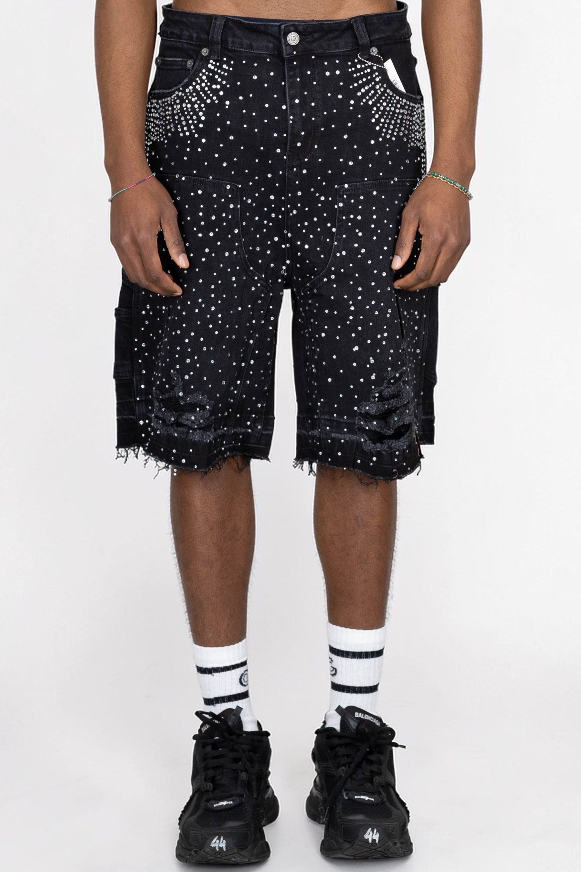 PAPER MONEY - SHORTS CRYSTILLAZED NERO