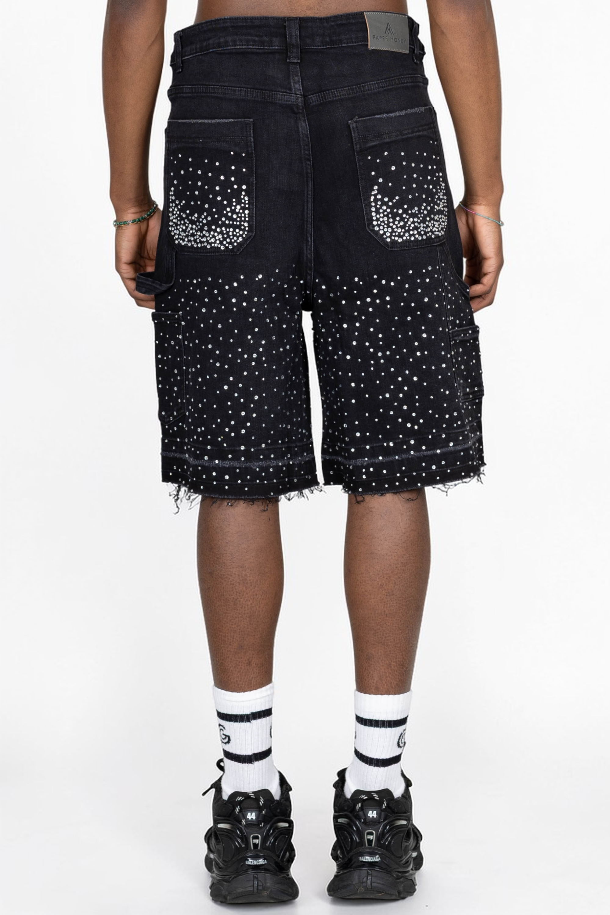 PAPER MONEY - SHORTS CRYSTILLAZED NERO