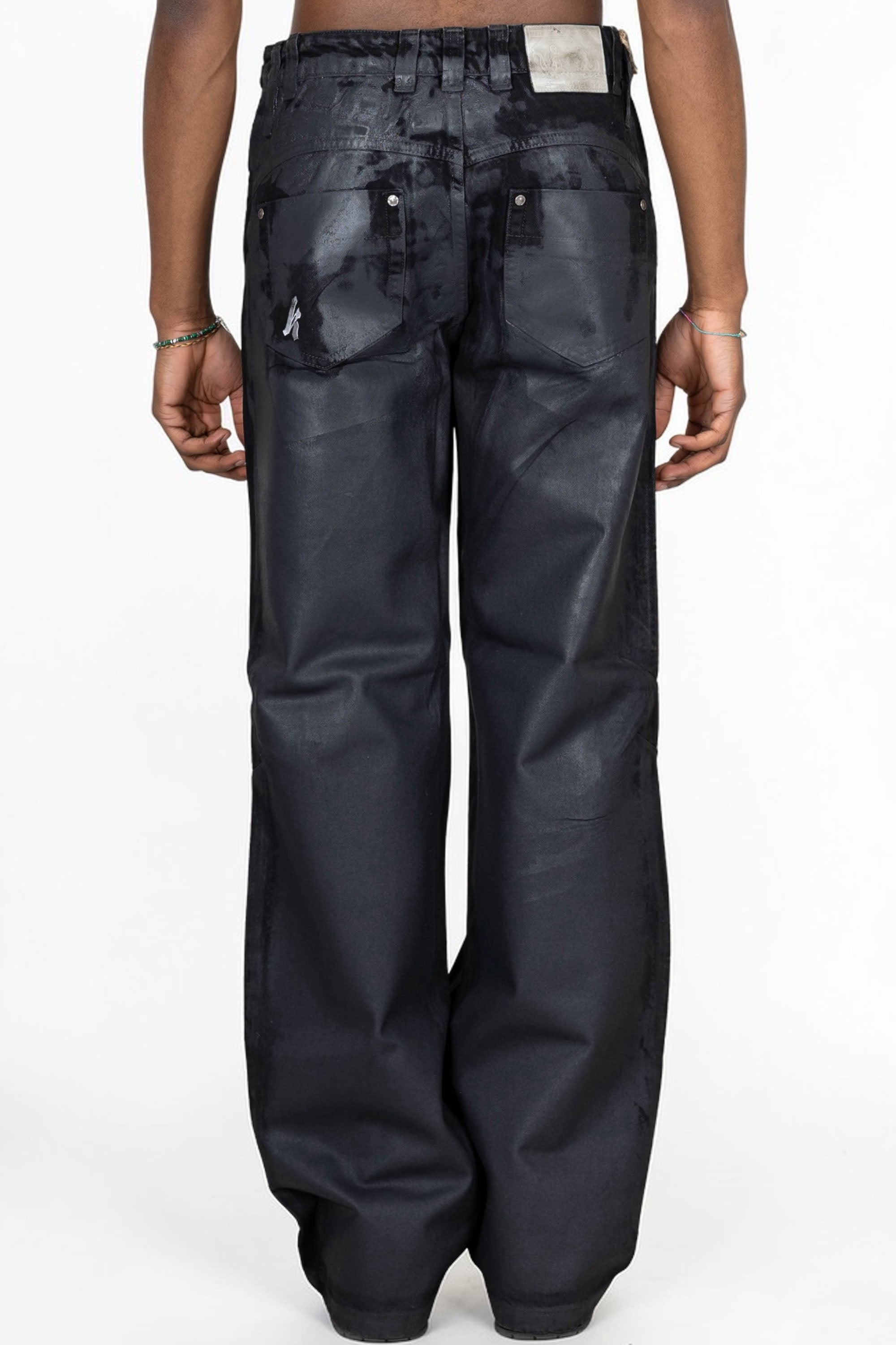 BLACK WAXED KARMINE  DENIM
