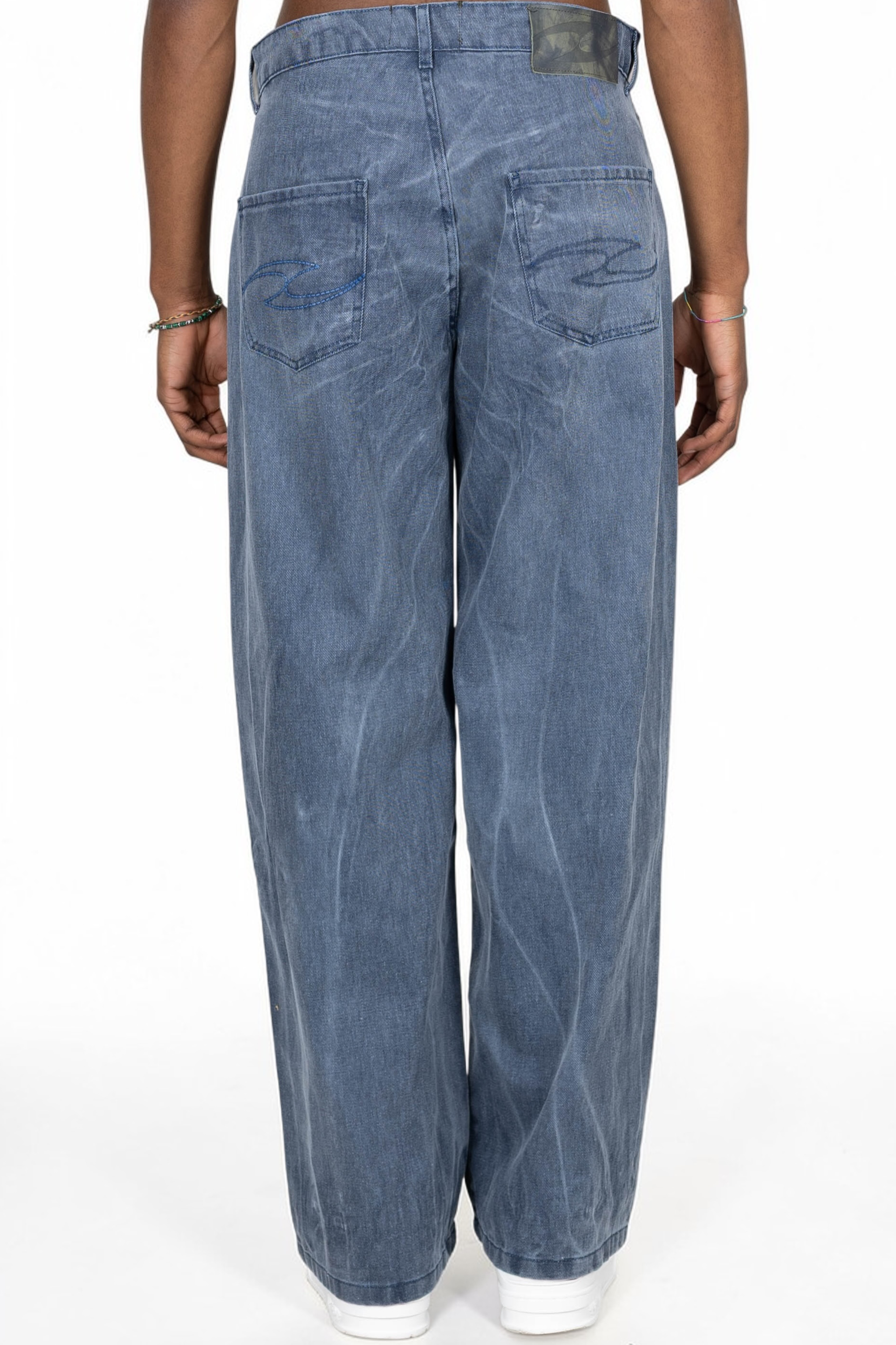 TWO SIDE - JEANS STONE WASHED AZZURRO