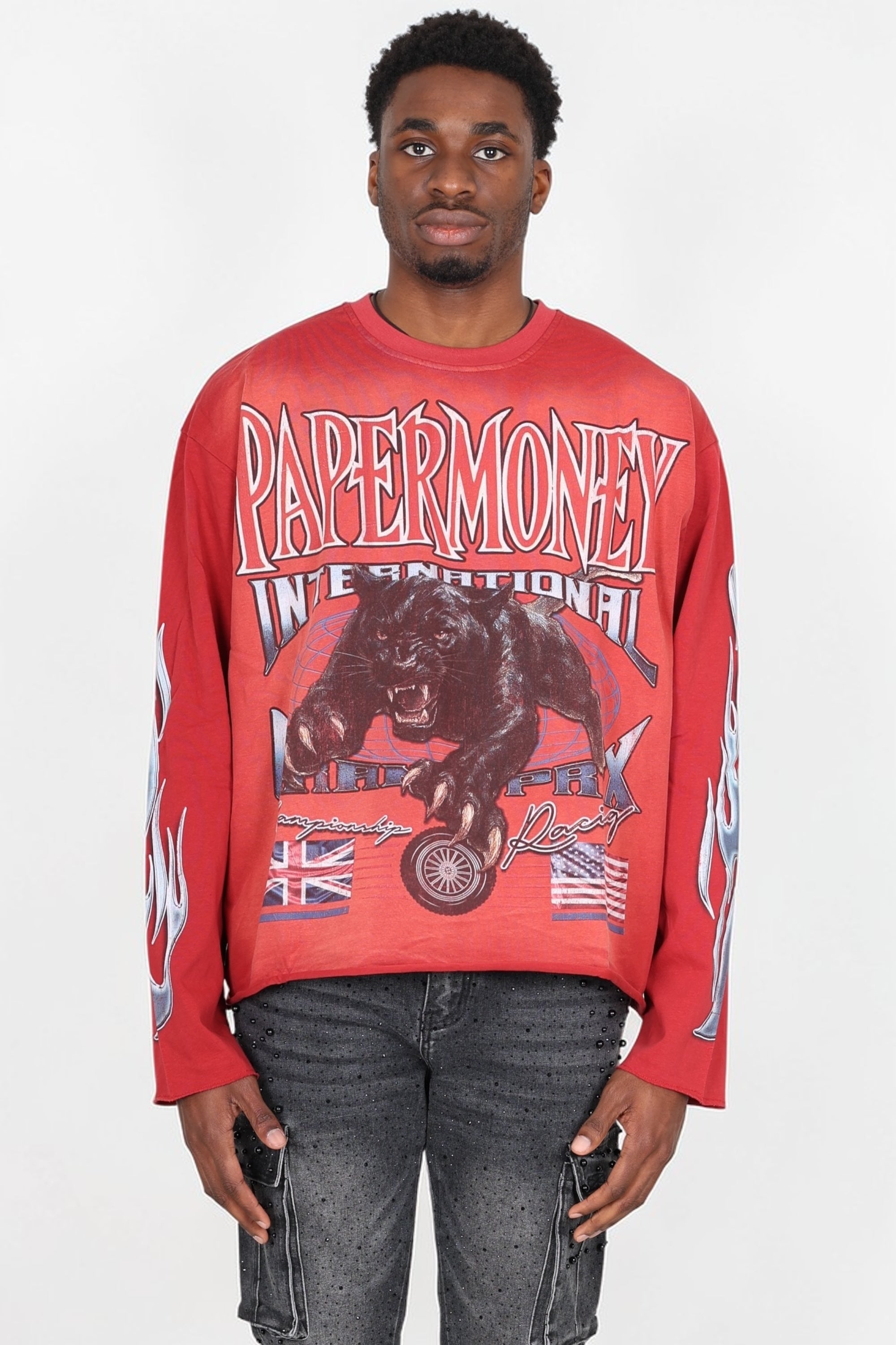 PAPER MONEY - LONGSLEEVE INTERNATIONAL - ROSSO ROSSO