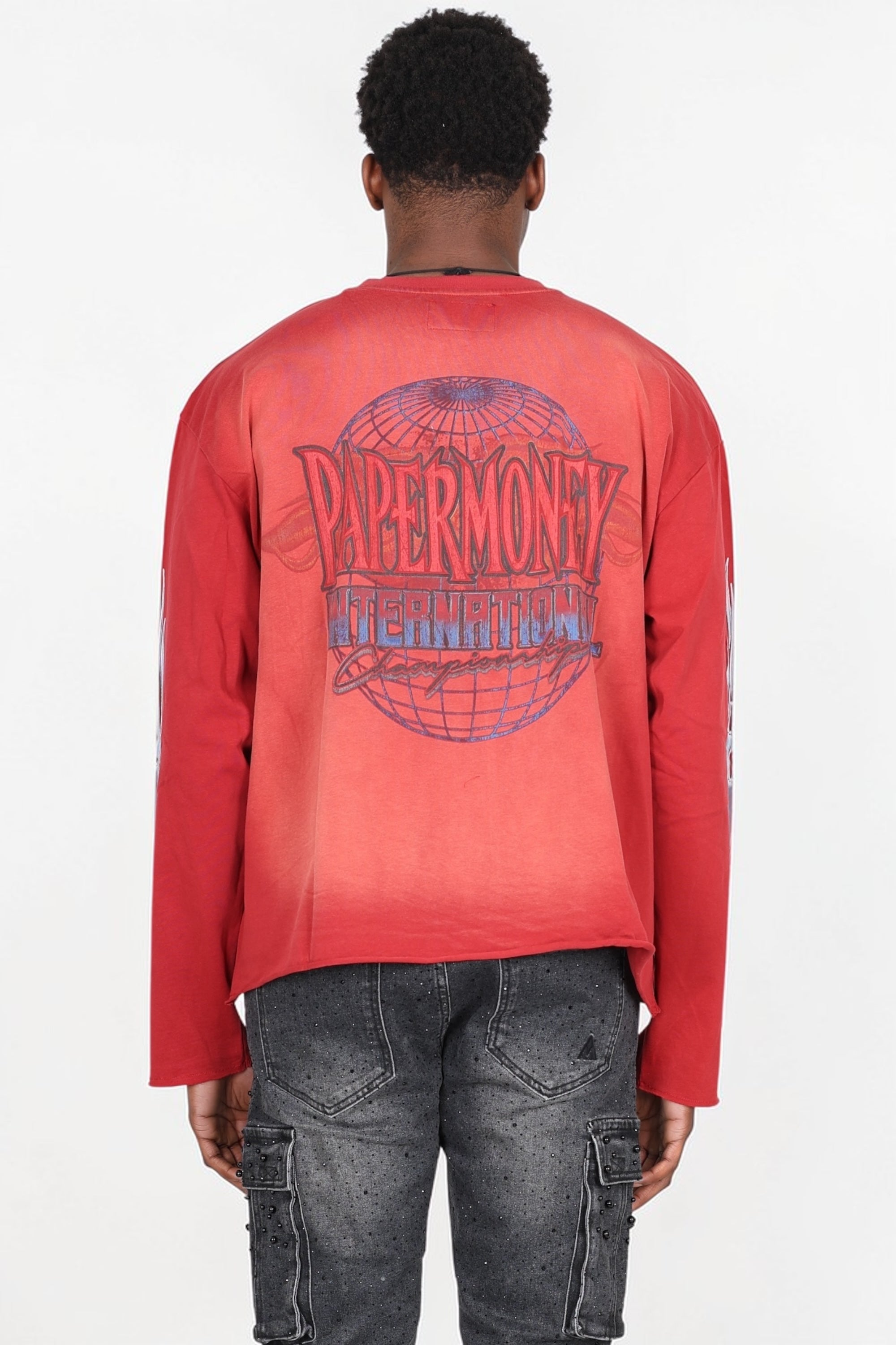 PAPER MONEY - LONGSLEEVE INTERNATIONAL - ROSSO ROSSO