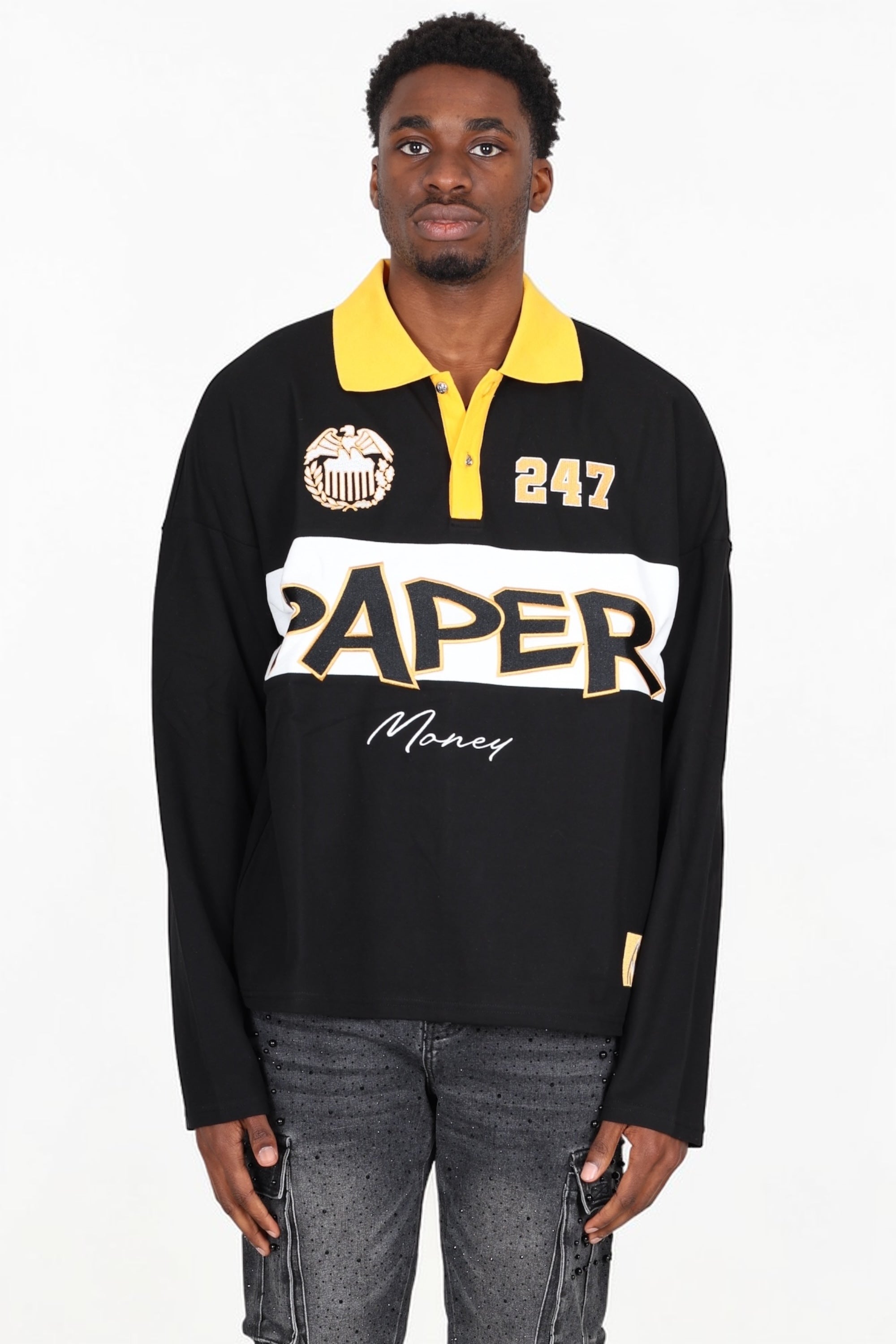 PAPER MONEY - POLO RUGBY - NERO NERO
