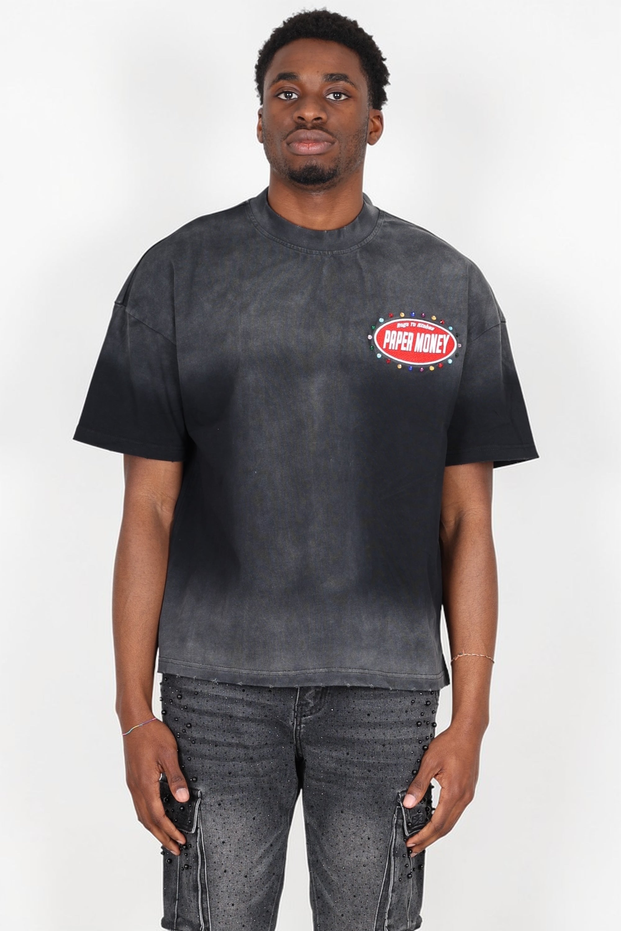 PAPER MONEY - T SHIRT CROWN JEWELS - NERO NERO