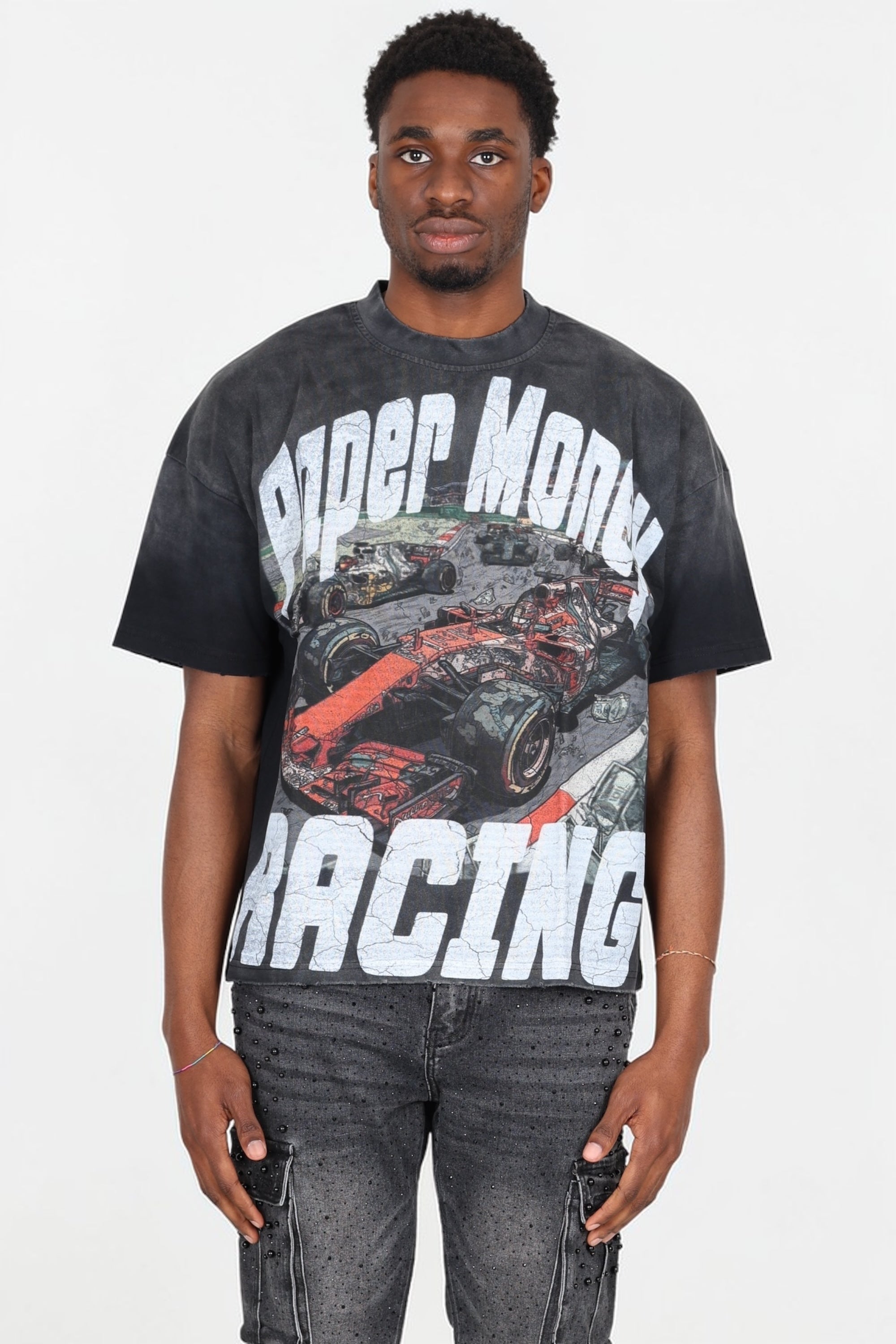 PAPER MONEY - T SHIRT RACING - NERO NERO