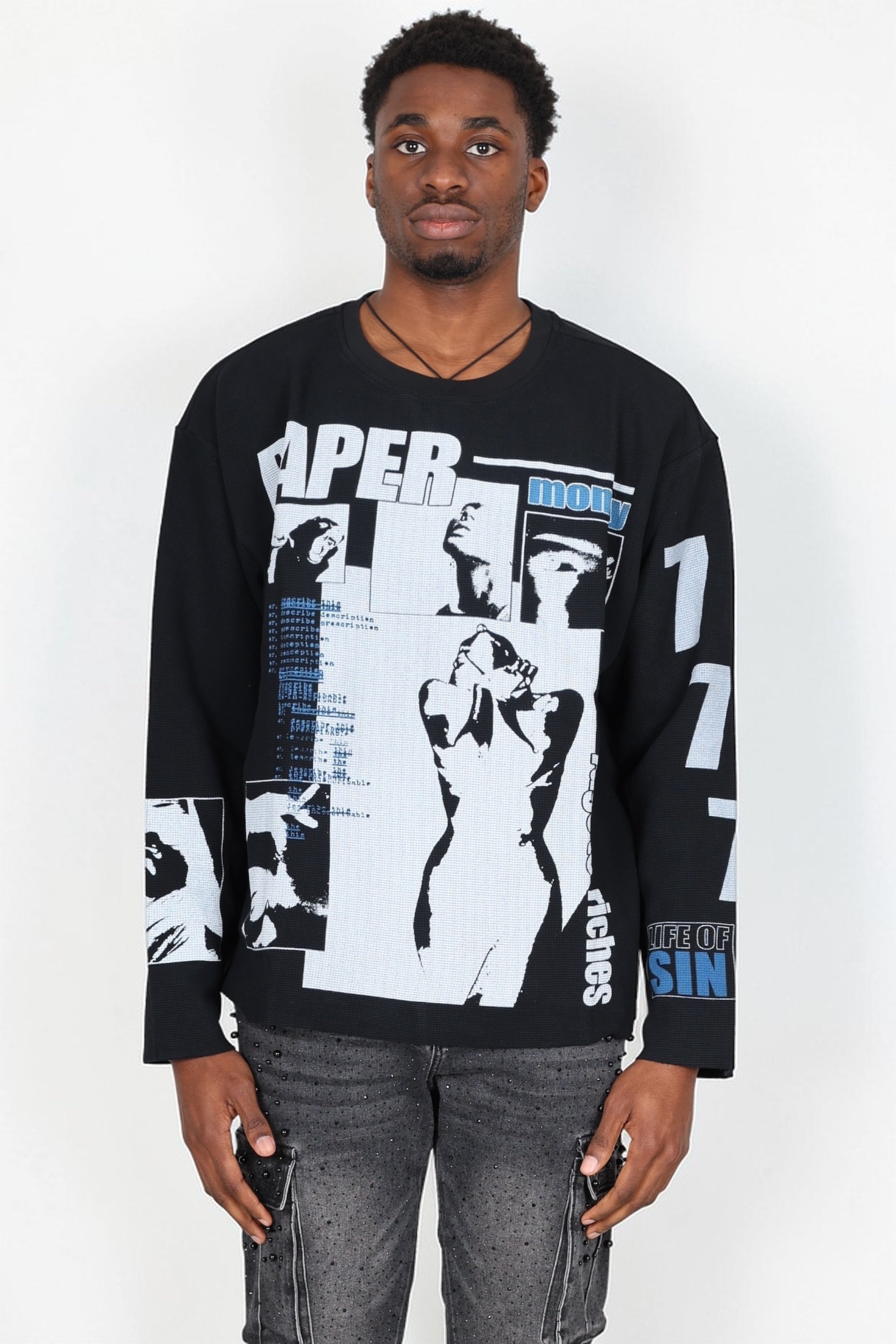 PAPER MONEY - LONGSLEEVE LIFE OF SIN THERMAL NERO