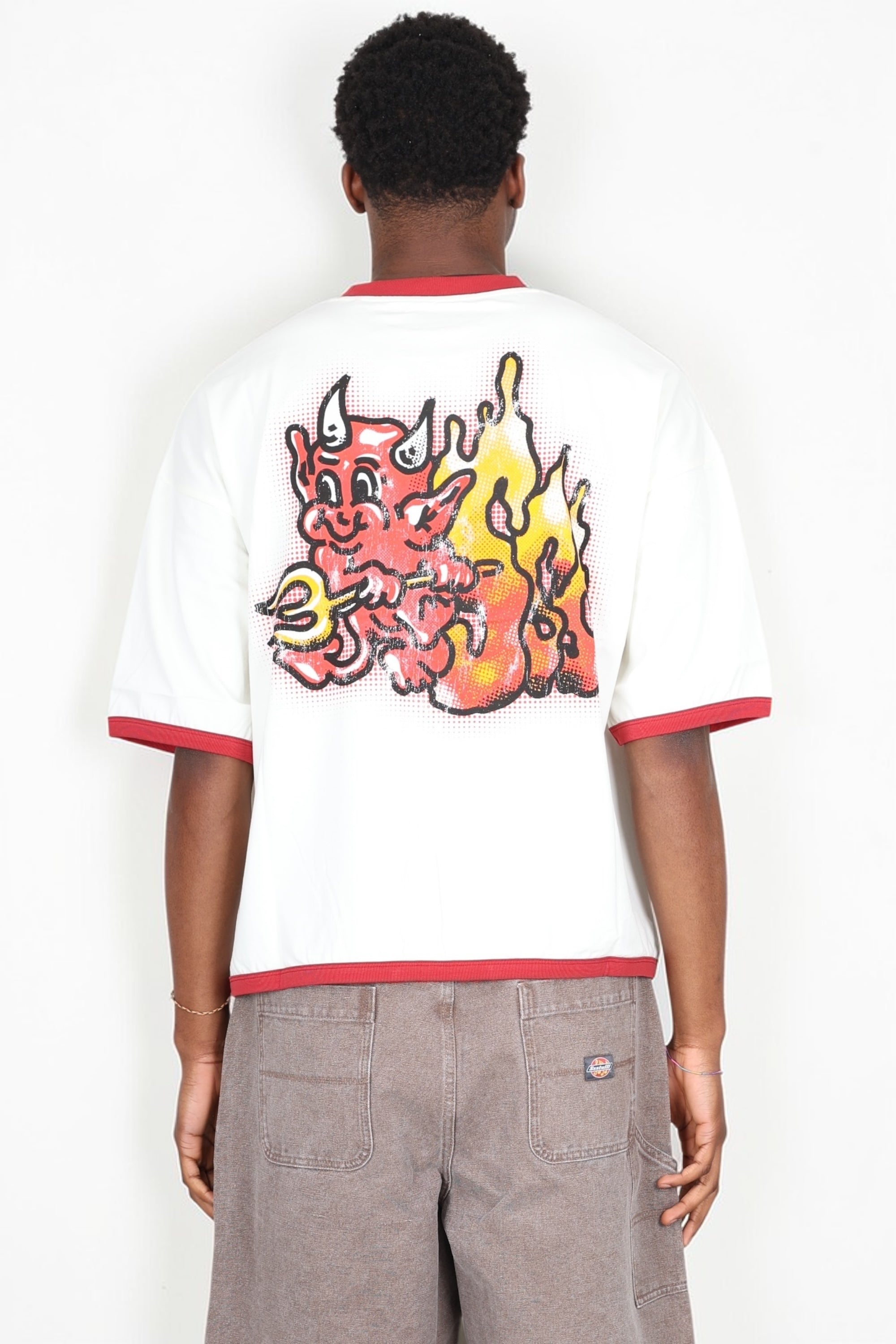 SSSTUFFF - T SHIRT DEVIL FIRE LOGO MULTICOLOR