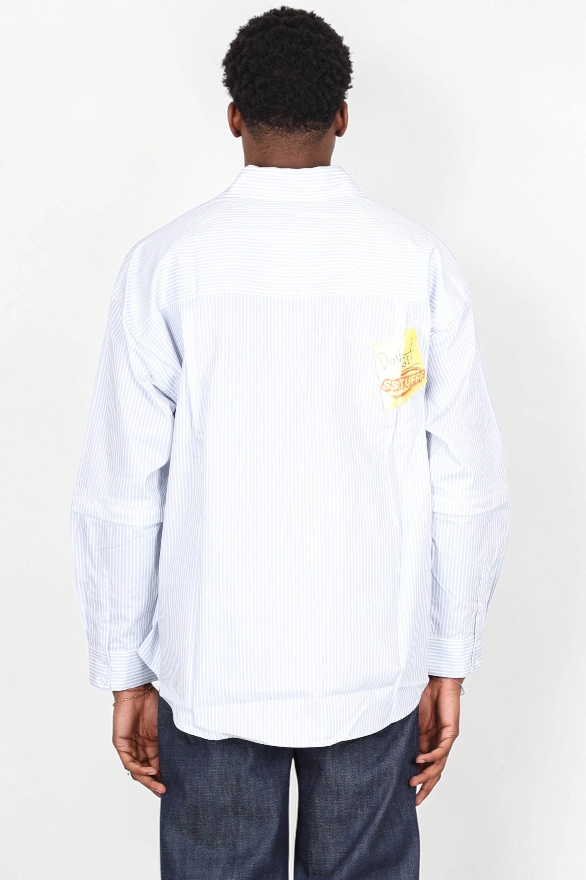 SSSTUFFF - SHIRT DETACHABLE SLEEVES TIE BIANCO