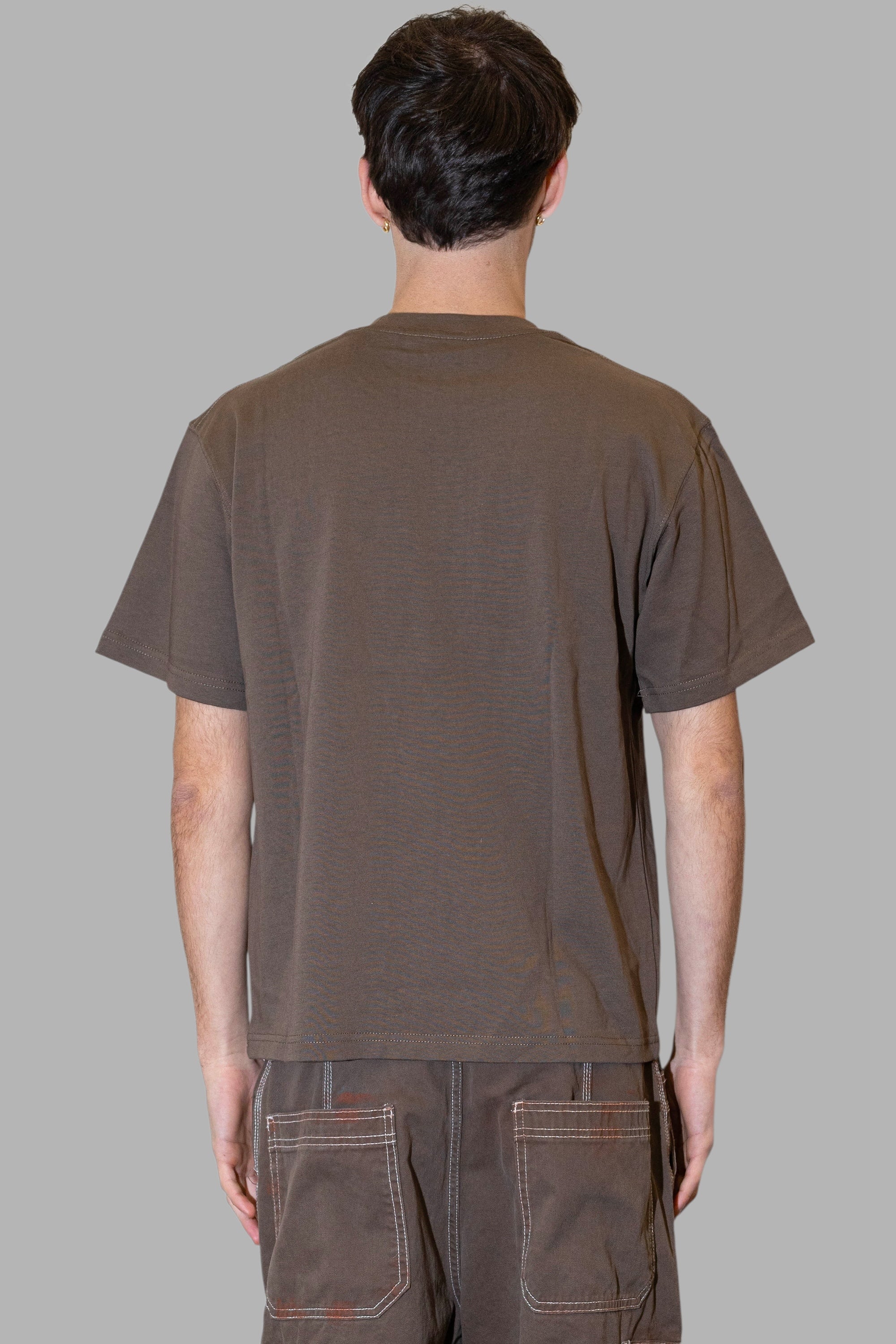 NATIVO DISTRESSED T-SHIRT CHOCOLATE