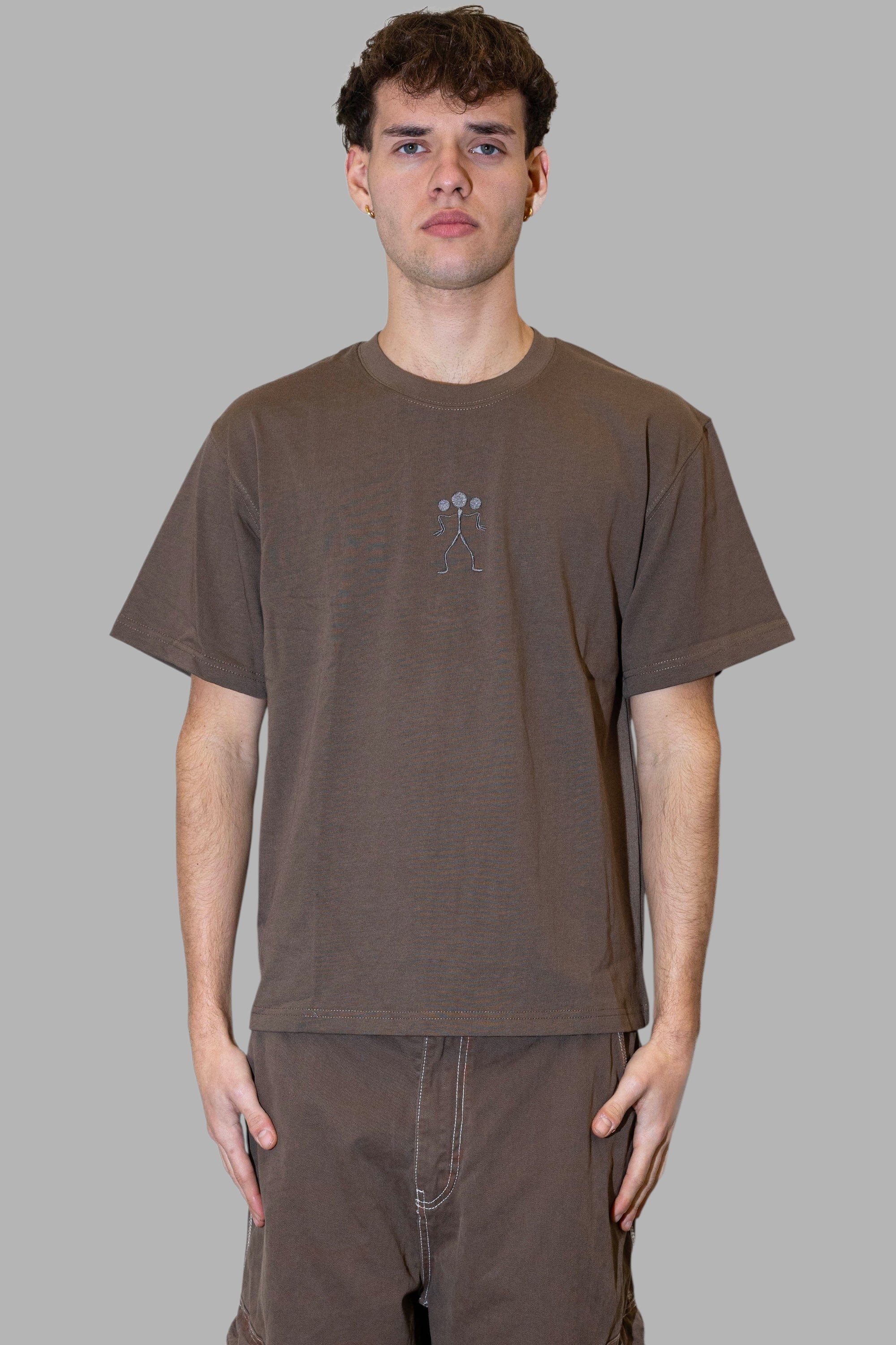 NATIVO DISTRESSED T-SHIRT CHOCOLATE