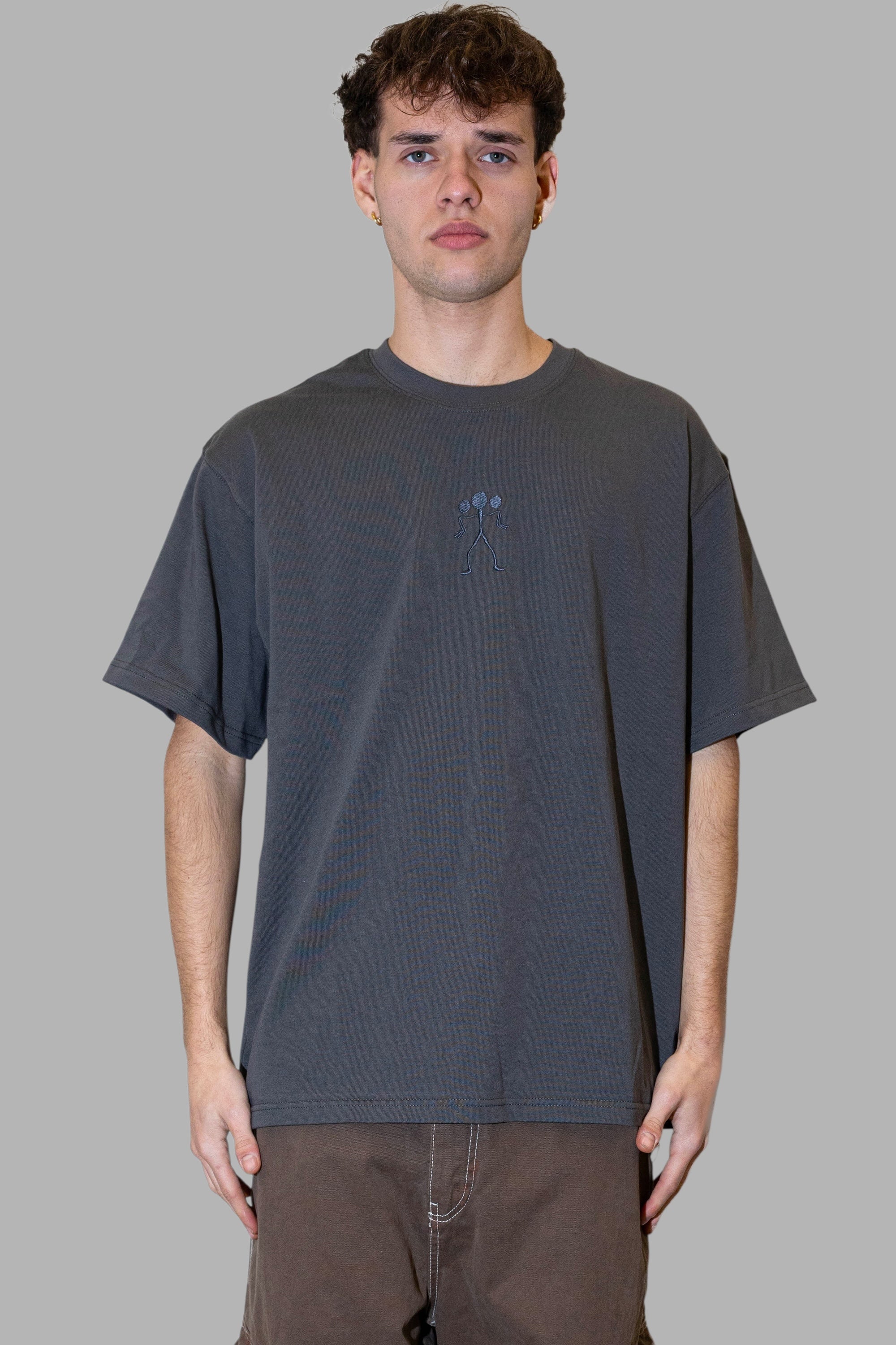 NATIVO DISTRESSED T-SHIRT GRIGIO