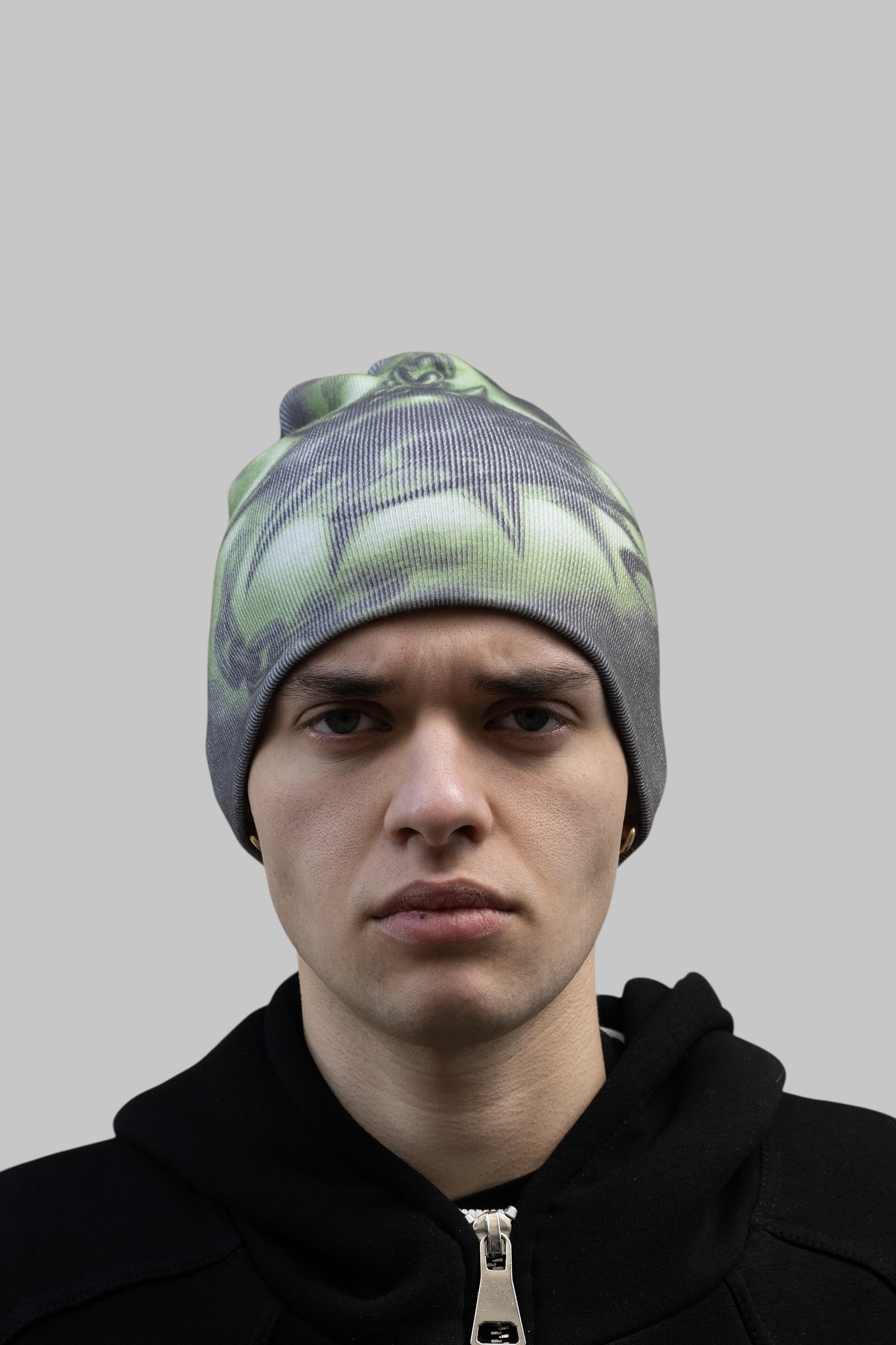 FORMY STUDIO - CAP FEAR BEANIE - NERO E VERDE