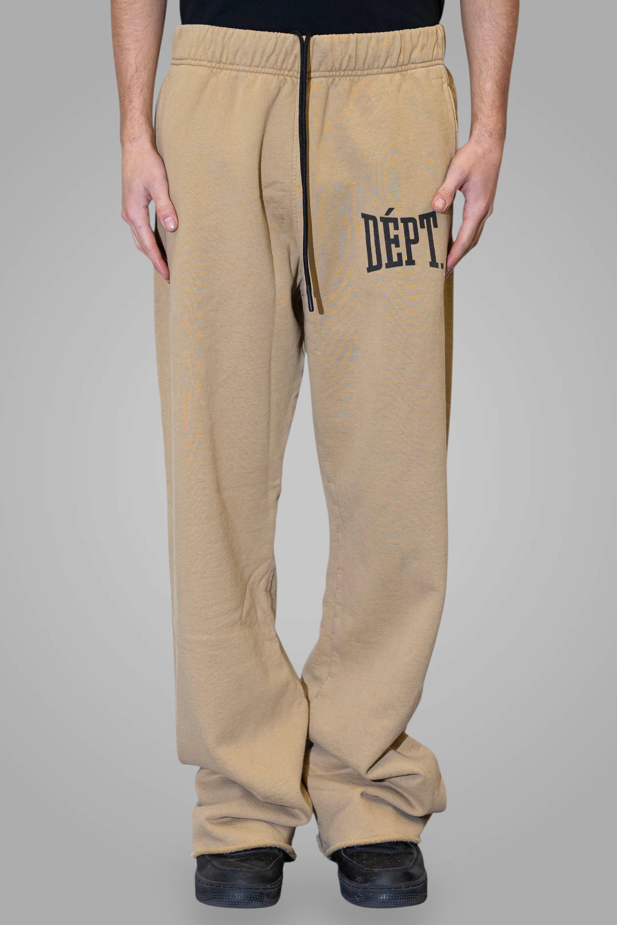 GALLERY DEPT- PANTS BEIGE- LOGO NERO