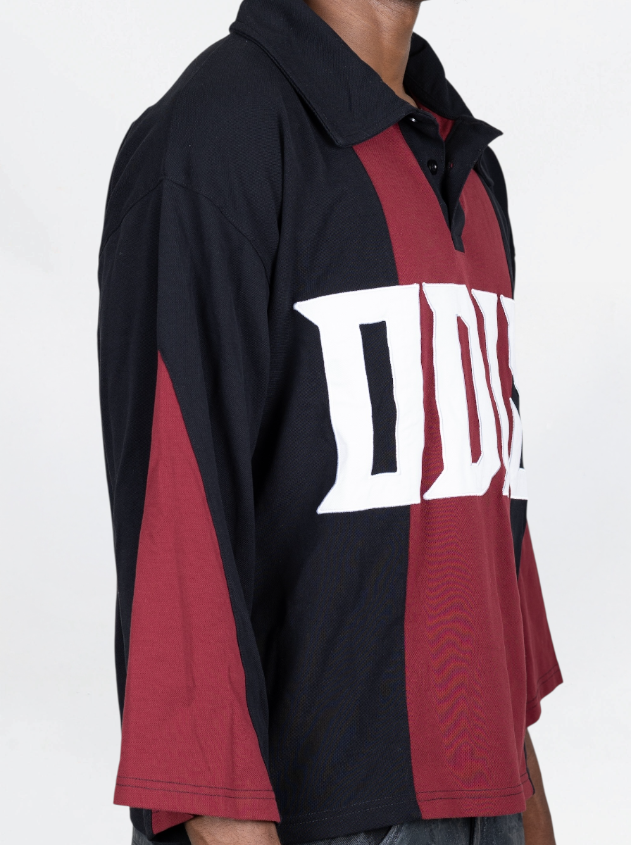 ODIS - POLO TRACKLINE L/S ROSSO NERO