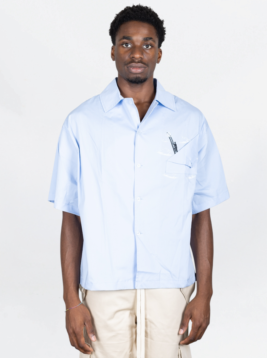 TWO SIDES - CAMICIA THROUGH AZZURRO