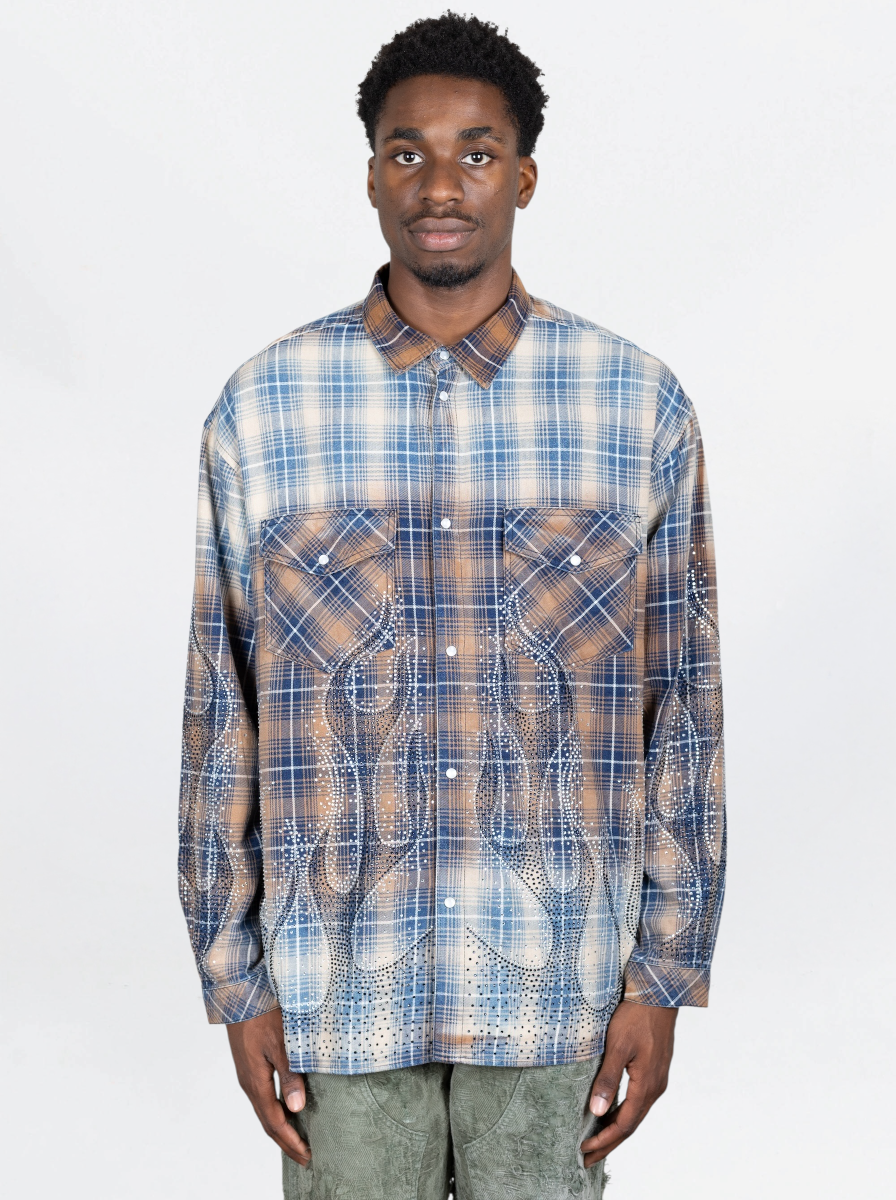BLACK ISLAND - CAMICIA FIAMME  BEIGE