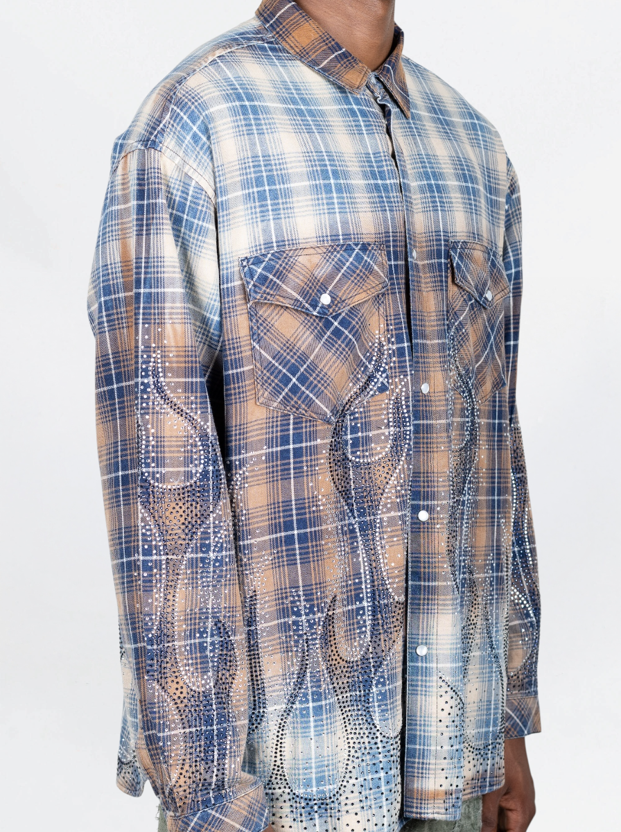 BLACK ISLAND - CAMICIA FIAMME  BEIGE