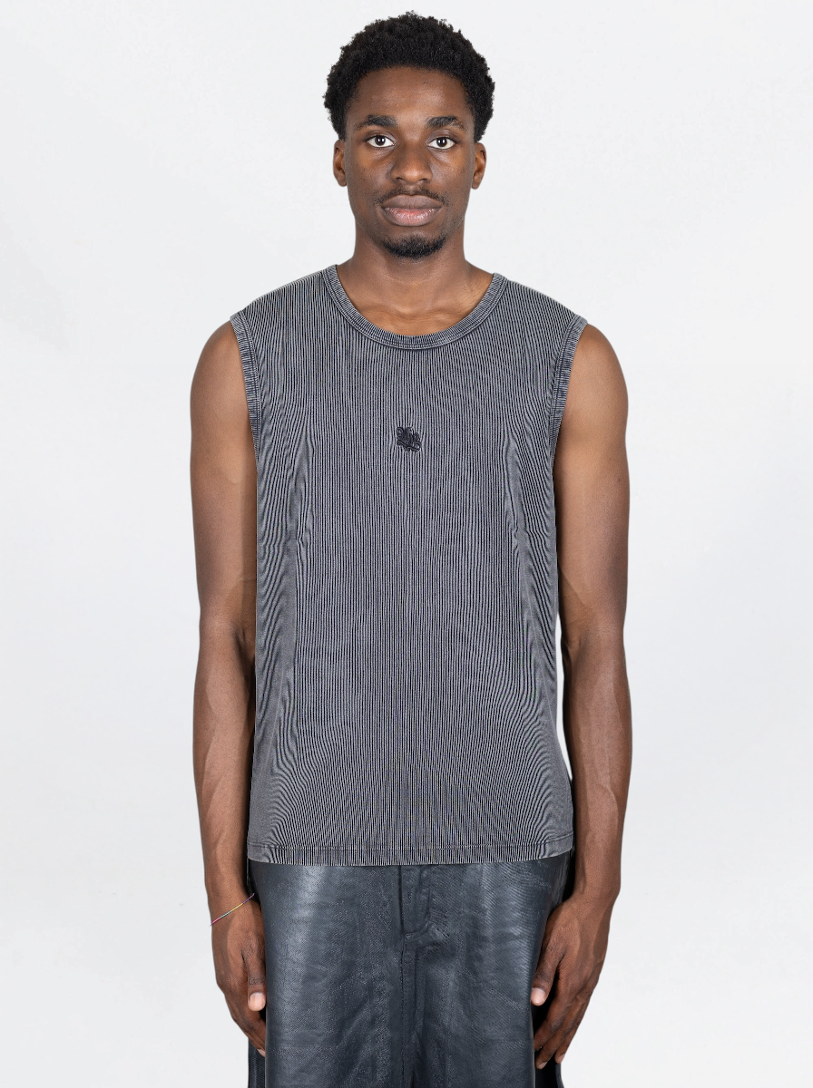 VERTERE - TANKTOP ORNAMENT GRIGIO