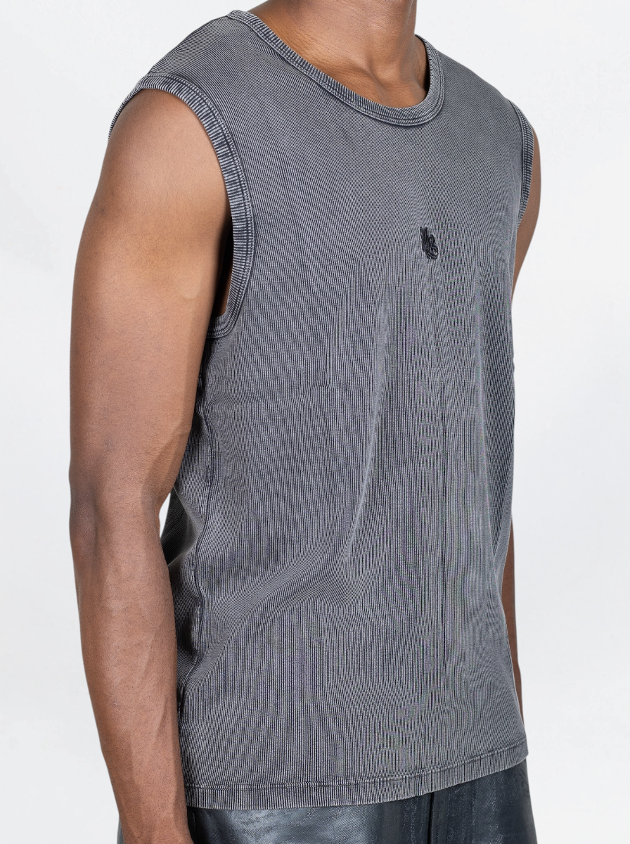 VERTERE - TANKTOP ORNAMENT GRIGIO