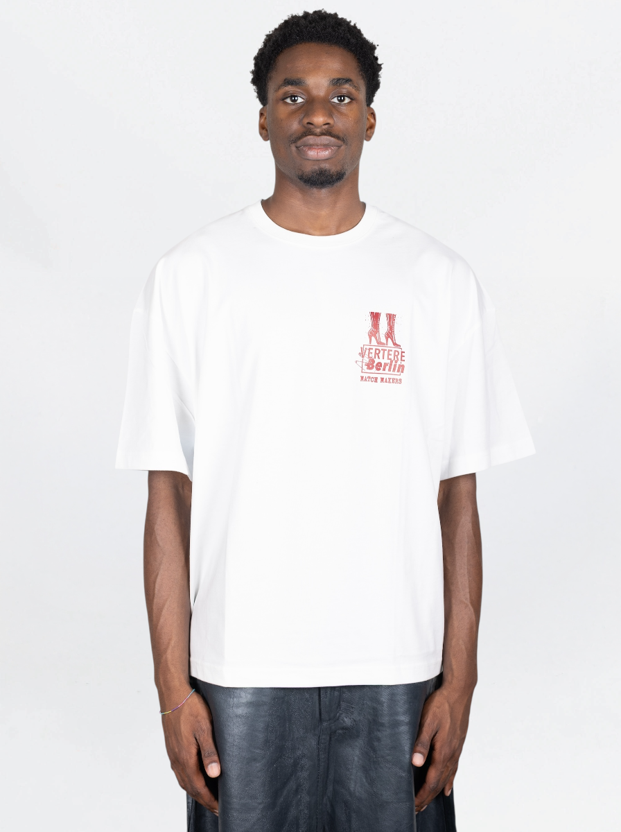 VERTERE - T SHIRT TROUBLES  BIANCO