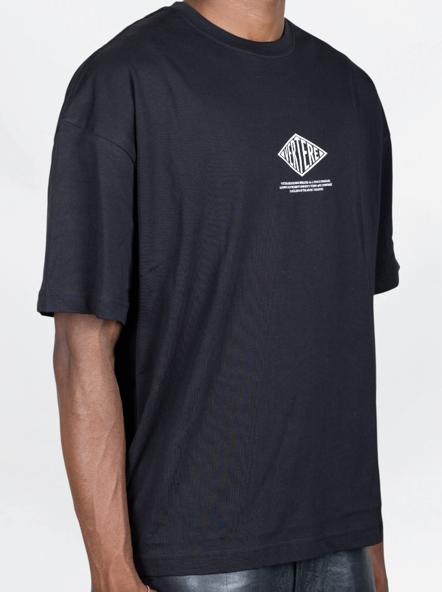 VERTERE - T SHIRT CORPORATE LOGO NERO
