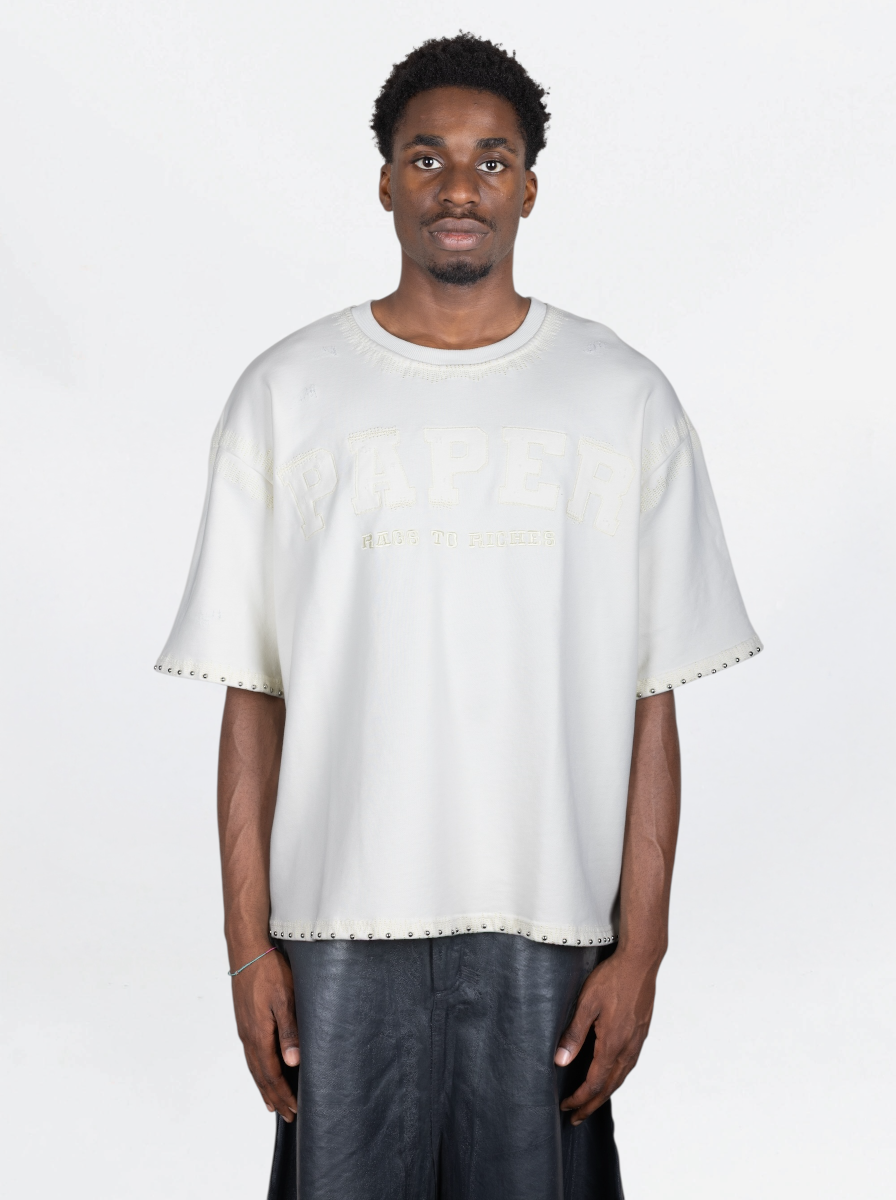 PAPER MONEY - T SHIRT DESTROYER BIANCO