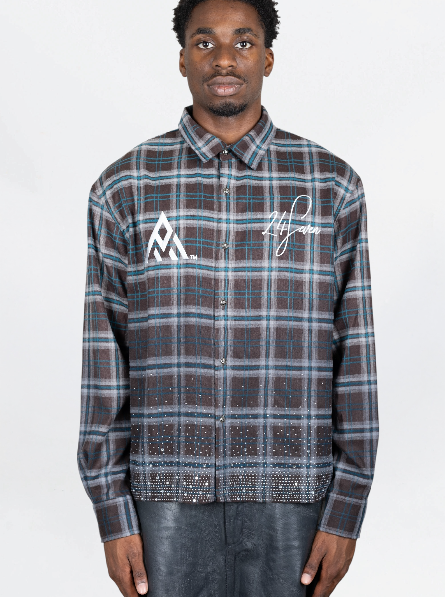 PAPER MONEY - CAMICIA FLANNEL - BLU BLU