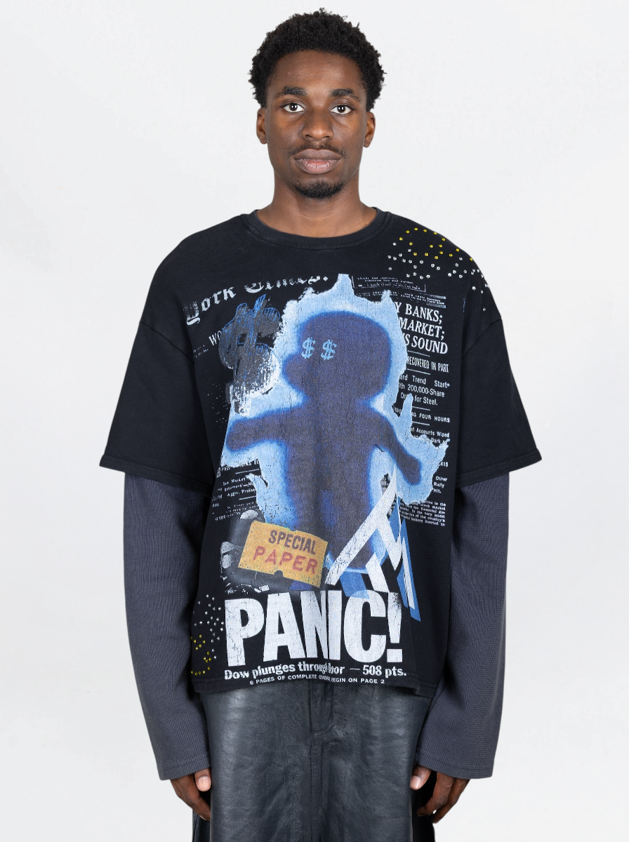 PAPER MONEY - LONGSLEEVE PANIC LAYRED NERO