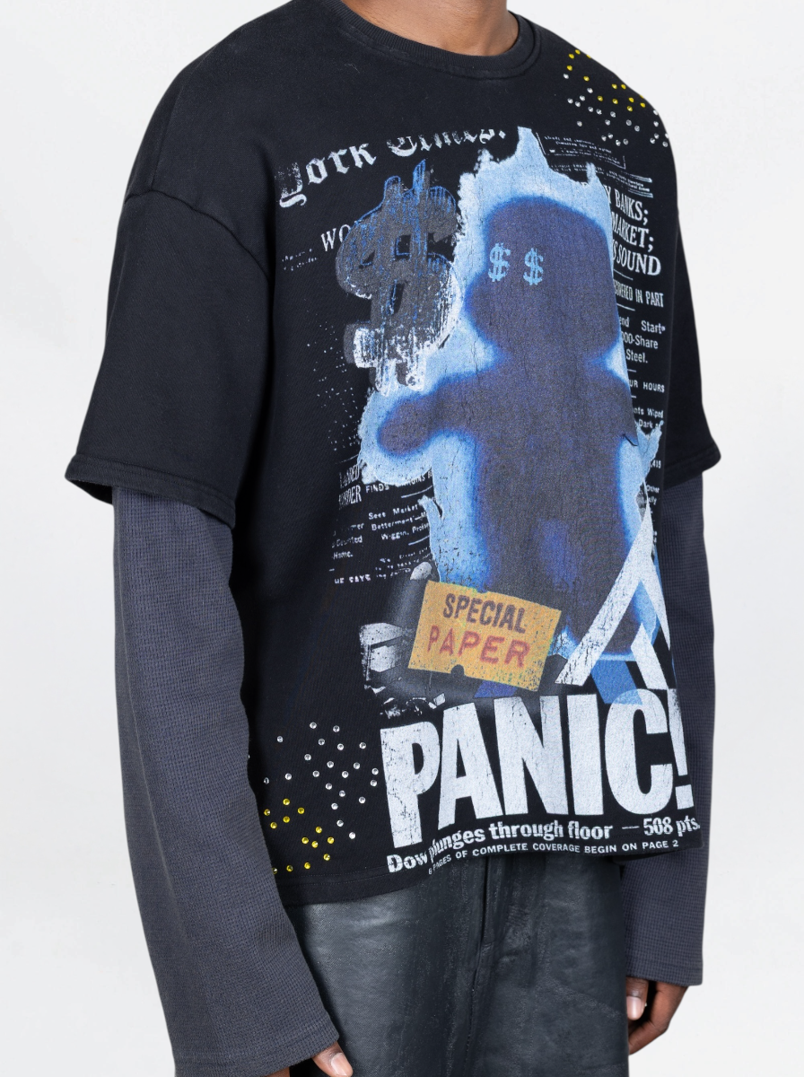 PAPER MONEY - LONGSLEEVE PANIC LAYRED NERO