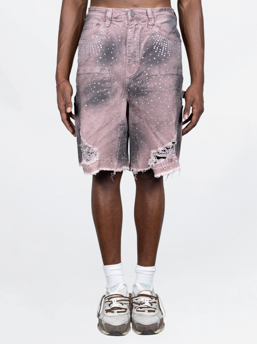 PAPER MONEY - SHORTS CRYSTALIZED LILLA