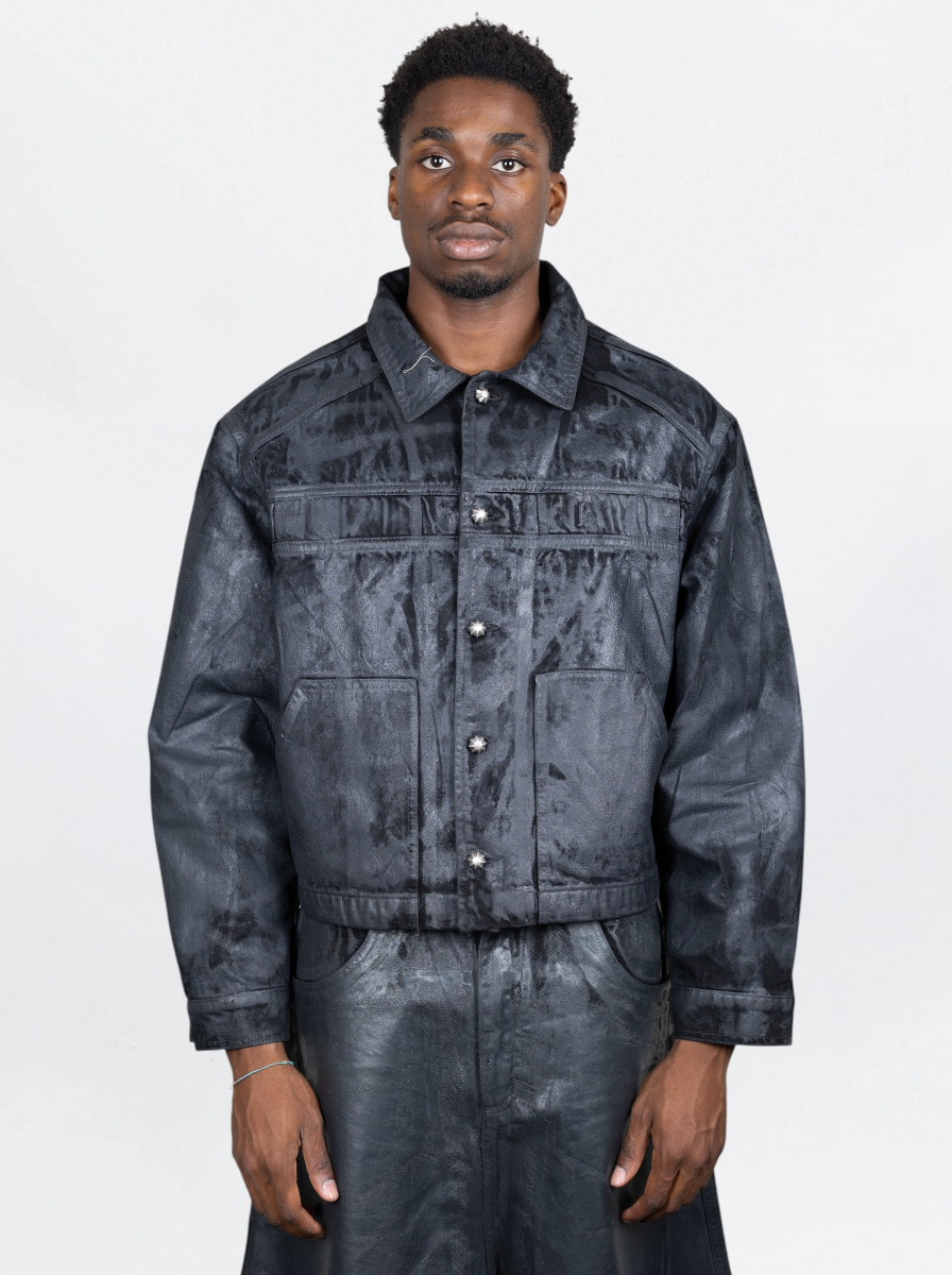 KARMINE - JACKET WAXED - NERO NERO