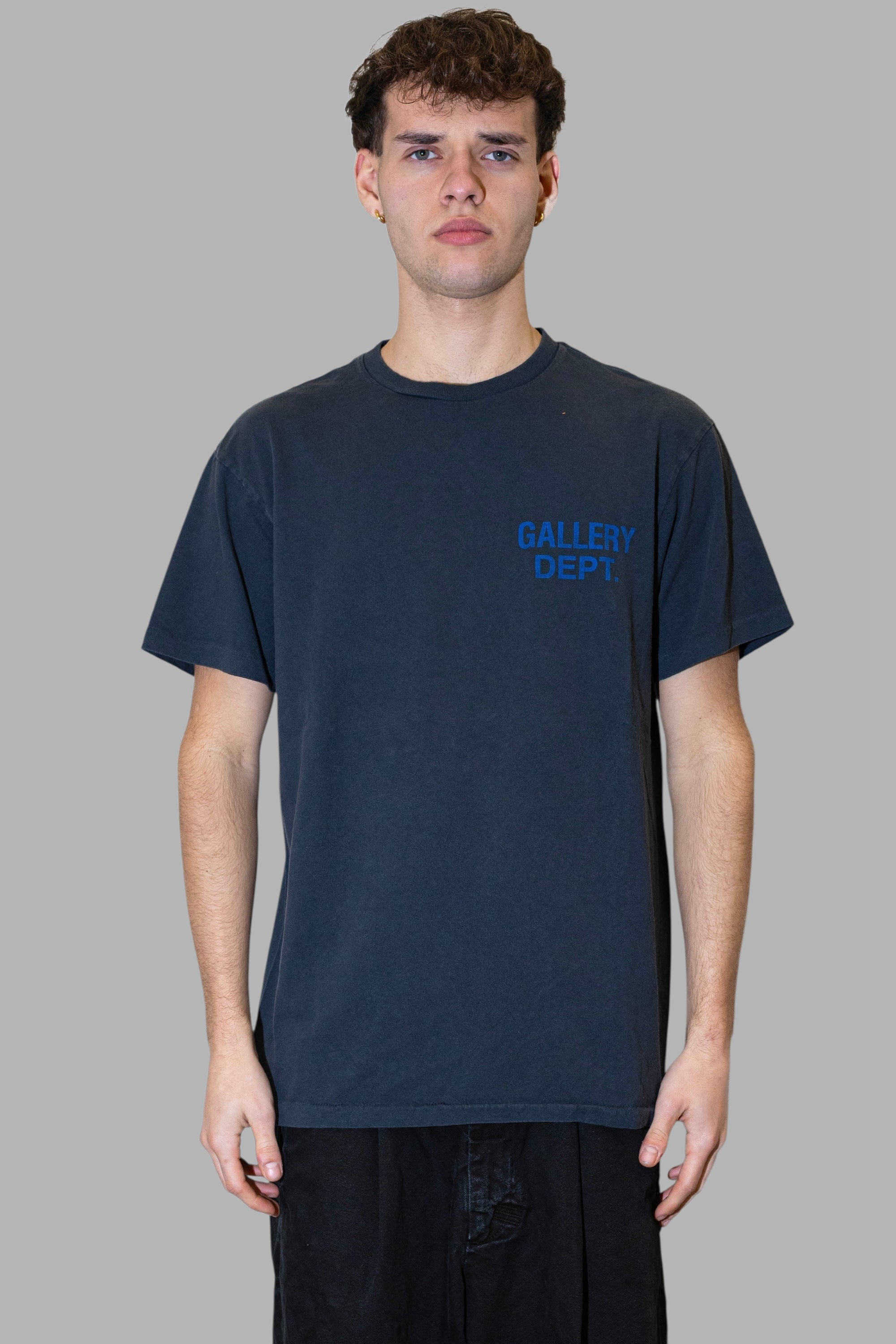 GALLERY DEPT - T-SHIRT NERA - LOGO BLU
