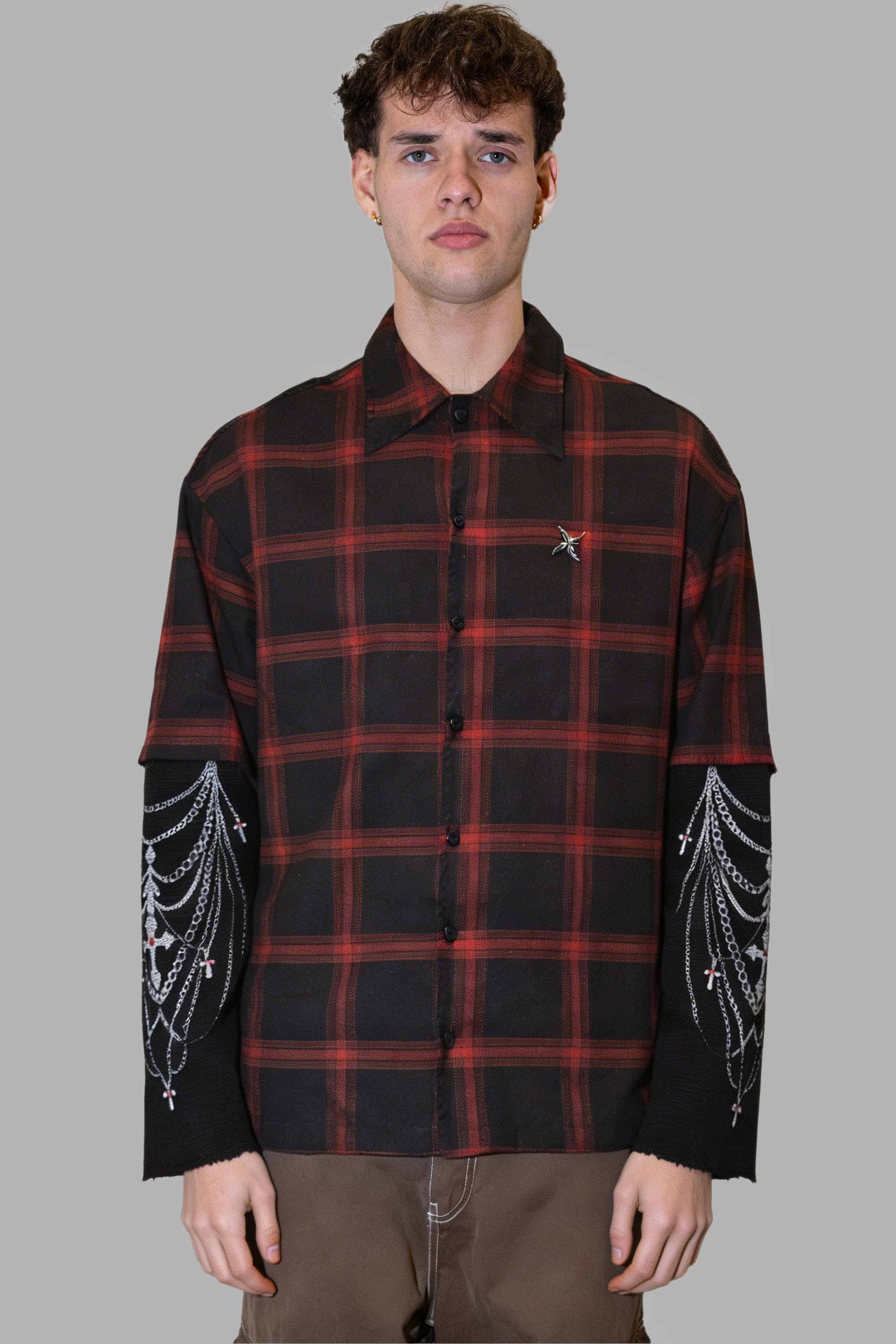 FORMY STUDIO - SHIRT LIGHTS - ROSSO E NERO