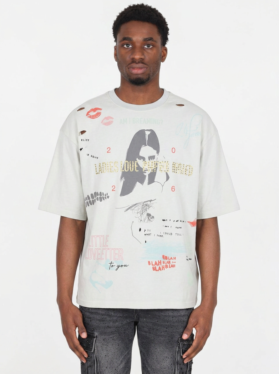 PAPER MONEY - T SHIRT LOVE LETTER BIANCO